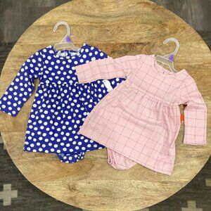 5/$20 NEW 4Pc 12M Girls Dresses & Diaper Cover Sets